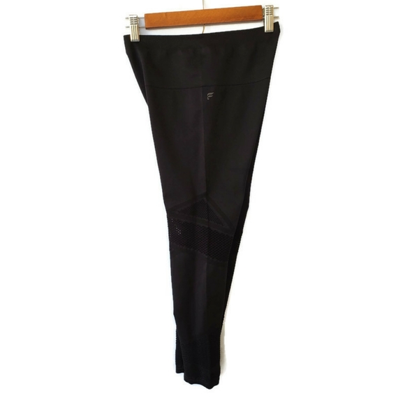 Fabletics Seamless Black Mesh High Rise Leggings Size: Small - Picture 2 of 7